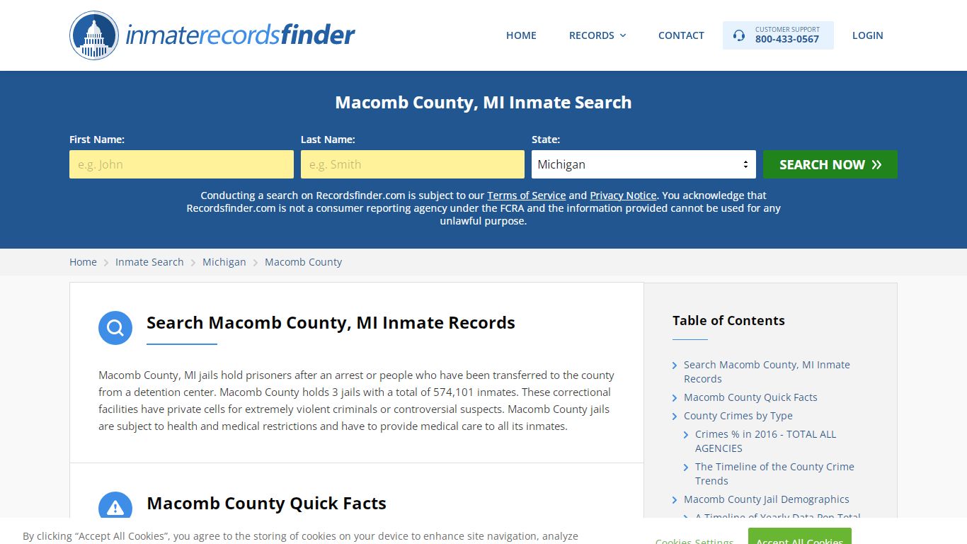 Macomb County, MI Inmate Lookup & Jail Records Online