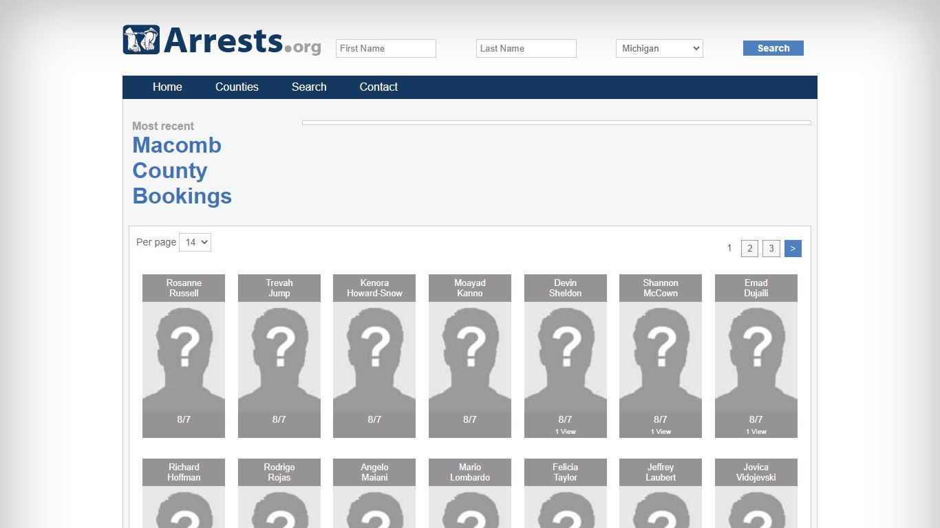 Macomb County Arrests and Inmate Search